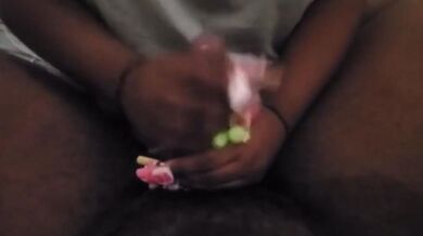 Long Nails Handjob Huge Cumshot!