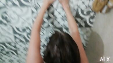 Hot Blonde Milf perfect body pool hook up Shower bj & deep doggy fucked