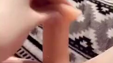 Teen brunette surprises you and plays with herself