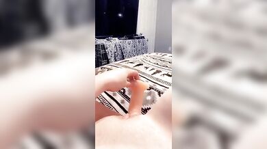 Teen brunette surprises you and plays with herself