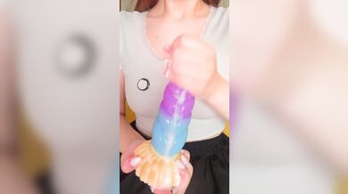 creampie and shaking orgasm with my new favourite dildo ????‍????