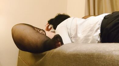 Amateur Couple Fuck in Suit and Stockings