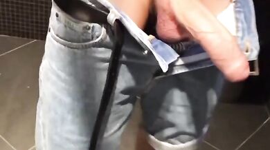 My monster exhib in public WC Full video on @hungtwinks by monstertwink from OnlyFans | Coomer