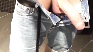 My monster exhib in public WC Full video on @hungtwinks by monstertwink from OnlyFans | Coomer