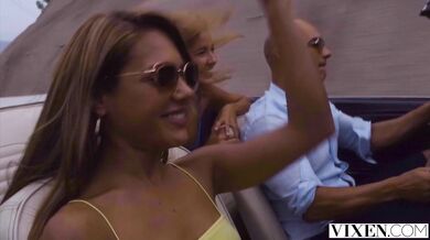 VIXEN Stunning Model's Trip Turns Into Fantasy Threesome - Agatha Vega