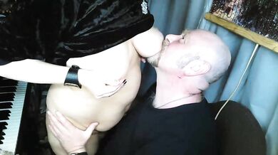 Our Soft Private Show with gentle kissing, nipple sucking and fingers in wet mature cunt of my wife