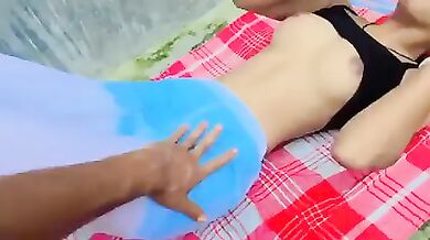 Local Indian Girlfriend Tight Pussy Outdoor Sex - Desi Village Girl Fucked Hard By Bf