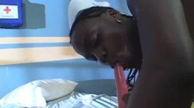Two horny nurses get their holes filled with toys and black cock