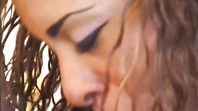 Sexy ebony whore rides massive black cock with her juicy pussy