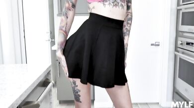 Jerk off instruction by a tattooed leggy milf (Rocky Emerson)