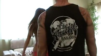 Tattooed Strong Man Fucks Really Attractive Babe - Amy Reid
