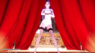 [MMD] Ankha Dance Kaisa Hot Striptease Dance League of Legends KDA Uncensored Hentai