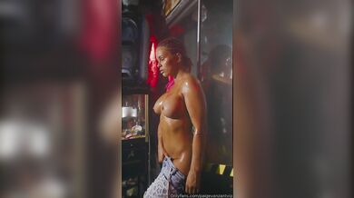 Paige vanzant sweaty topless photoshoot video