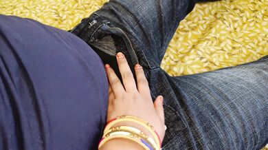 Village muslim girl call step brother in home and he was family stocking and getting hard fucking