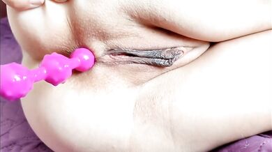 Anal balls masturbation