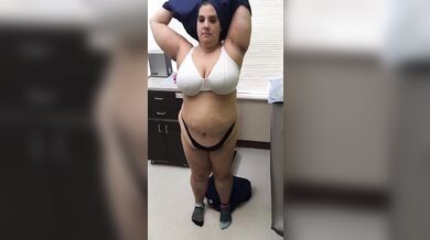 Bbw darrthjas masturbates at work till orgasm