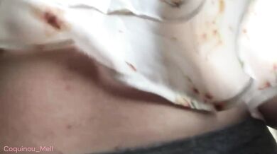 Fondling my nipples, getting ready to leave my house with them HARD ????????