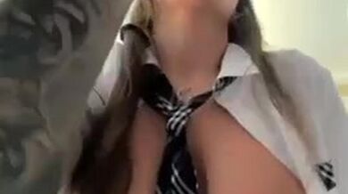 Hayley queen schoolgirl blowjob