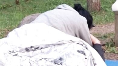 Morning sex at camping