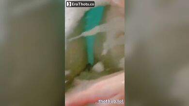 Christina Khalil showing pussy in the Bathtub-lightened version