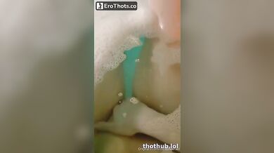 Christina Khalil showing pussy in the Bathtub-lightened version