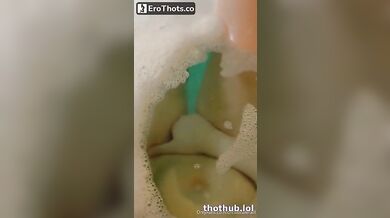 Christina Khalil showing pussy in the Bathtub-lightened version