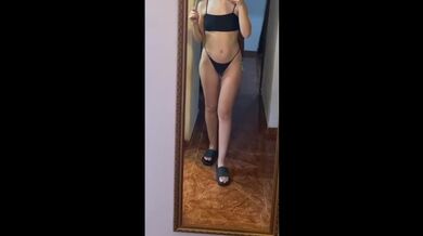 My favorite black underwear - mirror selfie