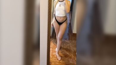 My favorite black underwear - mirror selfie