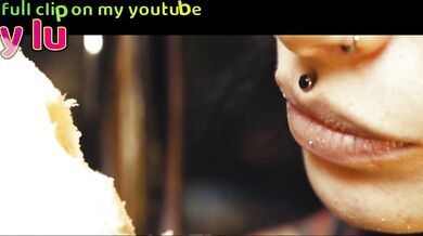 BANANA ASMR - FREE Youtube channel + Film by: Lily Lu / Model: Anuskatzz + Em / Tattoo ink SFW