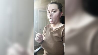 Smoking clip French inhale- full vid going on OF