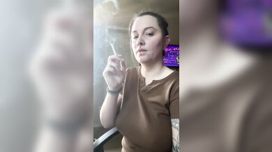 Smoking clip French inhale- full vid going on OF