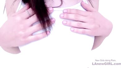 Teen Brunette creampied, CUMS SUPER HARD at Teens Auditions for Dad