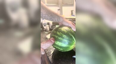 Fucking watermelon ,big dick,love sex
