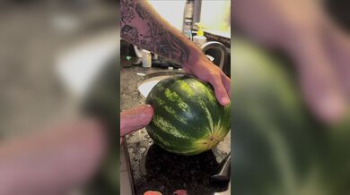 Fucking watermelon ,big dick,love sex