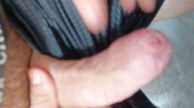 tight foreskin large cock play- playing with my uncut foreskin phimosis cock