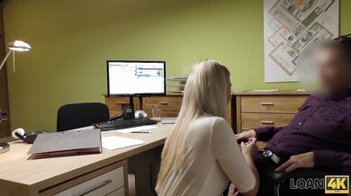 Rough Loan Agent Fucks Teen Blonde For Her Law Violations - Nathaly Cherie