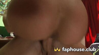 Horny Dark-haired Fuckslut Gets Deep Throated Before Receiving a Hot Facial