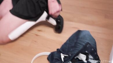 Cute Femboy Schoolgirl Fucked