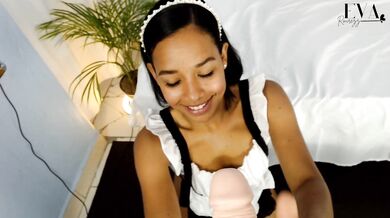 Whore maid like cum on face