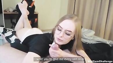 Step Mother Gets Massive Cumshot - Russian Milf Blowjob & Sucking