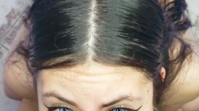 Dherlydoll takes all my cock in her mouth and then swallows my hot cum