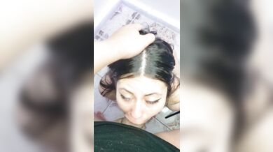 Dherlydoll takes all my cock in her mouth and then swallows my hot cum