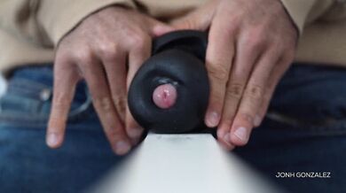 Humping Fleshlight And loud Moaning Cumshot - Intense Hard Moaning - Male Sex Toy