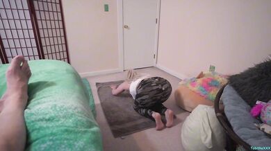 Stepson Face Fucks Creampies Stepmother In Yoga Pants