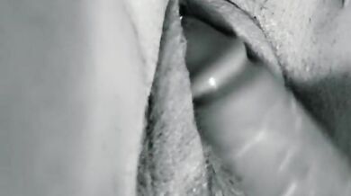 Solo play with fat cock