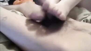 Footjob With Cumshot On Toes Then She Licks The Cum Off Her Own Toes porn