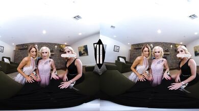 Three Hot Blondes, Allie Nicole, Emma Hix, & Kiara Cole, Get Their Pussies Worked Before Prom - Betsy Blue