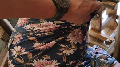 Lifting up a random shy girls dress in a public bar