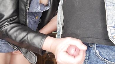 Bikerchick pssygalore gives me a real tight hand job while i finger her wet pussy