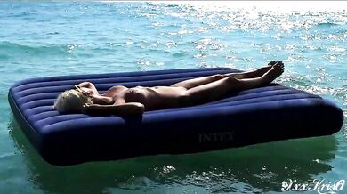 Beautiful girl, big boobs, nude beach, nude in public, nudist, outdoor, blonde, hot bitch, naked girl, naked in public, slow mot